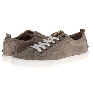 G by Guess Metty Taupe Studded Canvas Sneaker H31